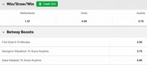 Nederland - Oostenrijk EK Groep C: Wedden odds & analyse