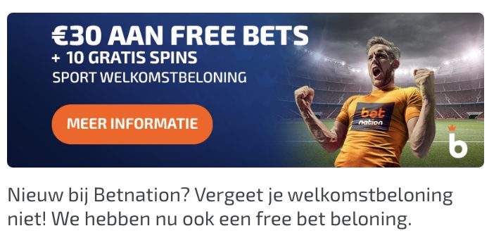 Betnation welkomstbonus Nederland