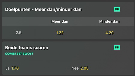 wedden op heracles psv odds 