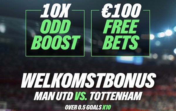 man u tottenham odds boost